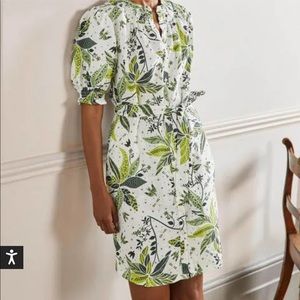 NWOT Smocked Linen Shirt Dress